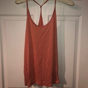 Forever 21 Tank Top | Pink / Salmon / Peach | Cross back | Adjustable Straps